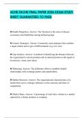 ACHE FACHE FINAL PAPER 2026 EXAM STUDY SHEET GUARANTEED TO PASS