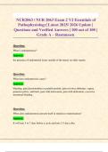 NUR 2063 Exam 2 V2 Essentials of Pathophysiology| Questions and Verified Answers | 100 out of 100 With Complete Solution