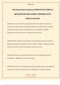 ACE Group Fitness Instructor EXAM ACTUAL EXAM ALL 200 QUESTIONS AND CORRECT ANSWERS LATEST UPDATE THIS YEAR