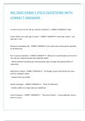 INS 3003 EXAM 2 &lpar;FSU&rpar; QUESTIONS WITH CORRECT ANSWERS 