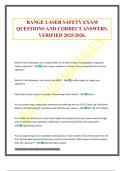 RANGE LASER SAFETY EXAM QUESTIONS AND CORRECT ANSWERS&period; VERIFIED 2025&sol;2026&period;