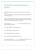 INS 3003 Test 1 Questions With Correct Answers&period;