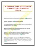 SCRIBE FINAL EXAM QUESTIONS AND CORRECT ANSWERS&period; VERIFIED 2025&sol;2026&period;