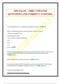 SDS EXAM &ndash; NBRC UPDATED QUESTIONS AND CORRECT ANSWERS&period;