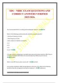 SDS &ndash; NBRC EXAM QUESTIONS AND CORRECT ANSWERS VERIFIED 2025&sol;2026&period;