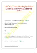 SDS EXAM &ndash; NBRC EXAM QUESTIONS AND CORRECT ANSWERS&period; VERIFIED 2025&sol;2026&period;