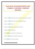 SLO1 WGU EXAM QUESTIONS AND CORRECT ANSWERS&period; VERIFIED 2025&sol;2026&period;