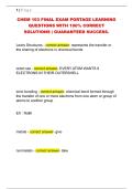 CHEM 103 FINAL EXAM PORTAGE LEARNING  QUESTIONS WITH 100&percnt; CORRECT  SOLUTIONS &vert; GUARANTEED SUCCESS&period; 