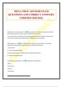 MEGA TRUE ADVISOR EXAM QUESTIONS AND CORRECT ANSWERS&period; VERIFIED 2025&sol;2026&period;
