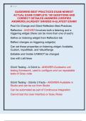 GUIDEWIRE BEST PRACTICES EXAM NEWEST  ACTUAL EXAM COMPLETE 100 QUESTIONS AND  CORRECT DETAILED ANSWERS &lpar;VERIFIED  ANSWERS&rpar; &vert;ALREADY GRADED A&plus;&vert;&vert;LATEST EXAM&excl;&excl;