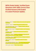 NCDU Study Guide&vert; Verified Exam Questions with 100&percnt; Correct Clear Verified Answers&vert;All Graded A&plus;&vert;Latest Premium Update&period;