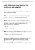 ACRP CCRA EXAM 2026 FULL PRACTICE QUESTIONS AND ANSWERS