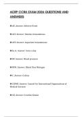 ACRP CCRA EXAM 2026 QUESTIONS AND ANSWERS