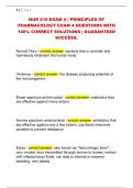 NUR 210 EXAM 4 &vert; PRINCIPLES OF  PHARMACOLOGY EXAM 4 QUESTIONS WITH  100&percnt; CORRECT SOLUTIONS &vert; GUARANTEED  SUCCESS&period; 