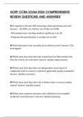 ACRP CCRA EXAM 2026 COMPREHENSIVE REVIEW QUESTIONS AND ANSWERS
