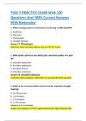 TSAC-F PRACTICE EXAM With 100  Questions And 100&percnt; Correct Answers  With Rationales&rsquo; 