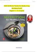 Nutrition For Healthy Living&comma; 6th Edition TEST BANK by Schiff&comma; Verified Chapters 1 - 13&comma; Complete Newest Version
