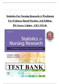 TEST BANK - for Statistics for Nursing Research A Workbook for Evidence-Based Practice 3rd Edition by Susan K&period; Grove&comma; Verified Chapters 1 - 36&comma; Complete Newest Version