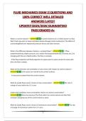 FLUID MECHANICS EXAM 2&vert;QUESTIONS AND 100&percnt; CORRECT WELL DETAILED ANSWERS&vert;LATEST UPDATE&excl;&excl;&excl;2025&sol;2026&vert;GUARANTEED PASS&vert;GRADED A&plus;