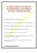 UCI BIO 93 &lpar;TRIO&rpar; FINAL REVIEW EXAM QUESTIONS AND CORRECT ANSWERS&period; VERIFIED 2025&sol;2026&period;