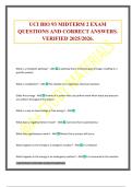 UCI BIO 93 MIDTERM 2 EXAM QUESTIONS AND CORRECT ANSWERS&period; VERIFIED 2025&sol;2026&period;