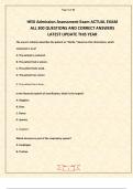HESI Admission Assessment Exam ACTUAL EXAM ALL 300 QUESTIONS AND CORRECT ANSWERS LATEST UPDATE THIS YEAR