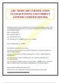 UHC MEDICARE CERTIFICATION EXAM QUESTIONS AND CORRECT ANSWERS VERIFIED 2025&sol;2026&period;