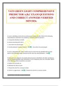 VATI GREEN LIGHT COMPREHENSIVE PREDICTOR A&comma;B&comma;C EXAM QUESTIONS AND CORRECT ANSWERS VERIFIED 2025&sol;2026&period;