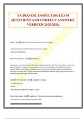 VA DEQ ESC INSPECTOR EXAM QUESTIONS AND CORRECT ANSWERS&period; VERIFIED 2025&sol;2026&period;