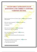 VET255 OHE&sol;CASTRATION EXAM QUESTIONS AND CORRECT ANSWERS&period; VERIFIED 2025&sol;2026&period;