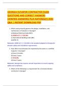GEORGIA ELEVATOR CONTRACTOR EXAM  QUESTIONS AND CORRECT ANSWERS  &lpar;VERIFIED ANSWERS&rpar; PLUS RATIONALES 2026  Q&A &vert; INSTANT DOWNLOAD PDF 