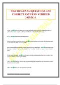 WGU D276 EXAM QUESTIONS AND CORRECT ANSWERS&period; VERIFIED 2025&sol;2026&period;
