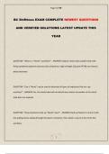 BC Shiftboss EXAM COMPLETE NEWEST QUESTIONS AND VERIFIED SOLUTIONS LATEST UPDATE THIS YEAR