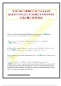 WOUND CERTIFICATION EXAM QUESTIONS AND CORRECT ANSWERS&period; VERIFIED 2025&sol;2026&period;