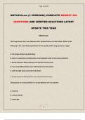NMTCB Exam &lpar;3 VERSIONS&rpar; COMPLETE NEWEST 300 QUESTIONS AND VERIFIED SOLUTIONS LATEST UPDATE THIS YEAR