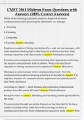 CMST 2061 Midterm Exam Questions with  Answers &lpar;100&percnt; Correct Answers&rpar; 