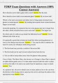 FDRP Exam Questions with Answers &lpar;100&percnt;  Correct Answers&rpar; 