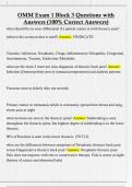 OMM Exam 1 Block 3 Questions with  Answers &lpar;100&percnt; Correct Answers&rpar;