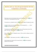 BOMA HVAC EXAM QUESTIONS WITH VERIFIED ANSWERS&period;