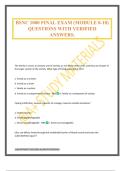BSNC 1000 FINAL EXAM &lpar;MODULE 8-10&rpar; QUESTIONS WITH VERIFIED ANSWERS&period;