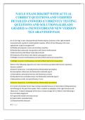 NAVLE EXAM 2026&sol;2027 WITH ACTUAL  CORRECT QUESTIONS AND VERIFIED  DETAILED ANSWERS &vert;CURRENTLY TESTING  QUESTIONS AND SOLUTIONS&vert;ALREADY  GRADED A&plus;&vert;NEWEST&vert;BRAND NEW VERSION  &excl;&excl;&vert;GUARANTEED PASS 