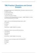 TMU Practice 2 Questions and Correct Answers