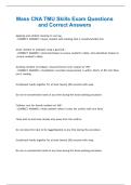 Mass CNA TMU Skills Exam Questions and Correct Answers