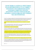 ATI RN MEDICAL SURGICAL PROCTORED  EXAM 2025&sol;2026 WITH ACTUAL CORRECT  QUESTIONS AND VERIFIED DETAILED  ANSWERS &vert;CURRENTLY TESTING  QUESTIONS AND SOLUTIONS&vert;ALREADY  GRADED A&plus;&vert;NEWEST&vert;BRAND NEW VERSION  &excl;&excl;&vert;GUARANTEED PASS 