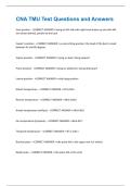 CNA TMU Test Questions and Answers