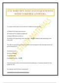 Z-51 WRITTEN TEST EXAM QUESTIONS WITH VERIFIED ANSWERS&period;