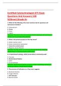 Certified Cytotechnologist &lpar;CT&rpar; Exam  Questions And Answers&vert;100  &percnt;C0rrect&vert;Grade A&plus; 
