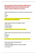 American Board of Clinical Chemistry &lpar;ABCC&rpar; Exam-  20252026&lbrack;Complete Exam prep Questions with  verified Answers&rsqb; 100&percnt;Correct Answers