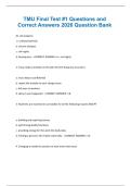 TMU Final Test -1 Questions and Correct Answers 2026 Question Bank