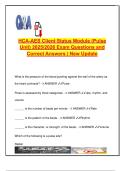 HCA Client Status &ndash; Pulse Unit &ndash; 2025&sol;2026 &ndash; 30 Q&As &ndash; Rate&comma; Rhythm&comma; Volume&comma; Pulse Sites &vert; A&plus; Verified